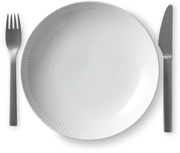 Royal Copenhagen Hvid Riflet Moderne Tallerken 20 Cm 2 Royal Copenhagen Hvid Riflet Moderne Tallerken 20 Cm - Billede 2