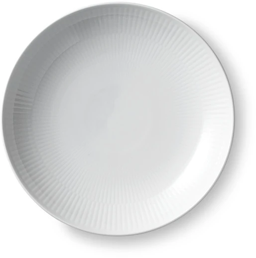 Royal Copenhagen Hvid Riflet Moderne Tallerken 20 Cm 1 Royal Copenhagen Hvid Riflet Moderne Tallerken 20 Cm