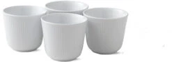 Royal Copenhagen Hvid Riflet Termokop 4 Stk. 26 Cl