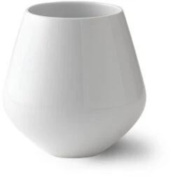 Royal Copenhagen Hvid Riflet Vase 12 Cm