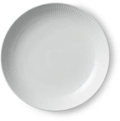 Royal Copenhagen Hvid Riflet Moderne Tallerken 25 Cm