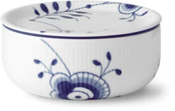 Royal Copenhagen Blå Mega Riflet Opbevaringskrukke 15 Cm