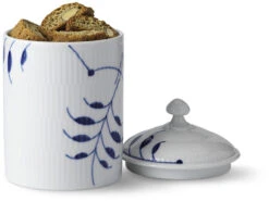 Royal Copenhagen Blå Mega Riflet Krukke M. Låg 16 Cm -Royal Copenhagen 1028381 3