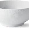 Royal Copenhagen Hvid Riflet Halvblonde Skål Ø18 Cm
