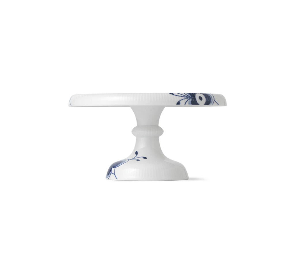 Royal Copenhagen Blå Mega Riflet Fad På Fod 23 Cm 2 Royal Copenhagen Blå Mega Riflet Fad På Fod 23 Cm - Billede 2