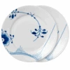Royal Copenhagen Blå Mega Riflet Tallerken 2-pak, 22 Cm