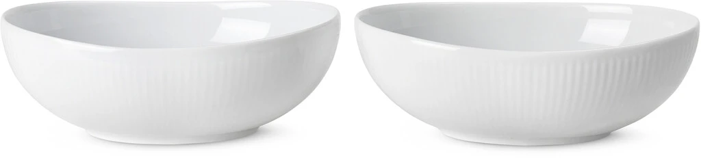 Royal Copenhagen Hvid Riflet Oval Skål 2 Stk. 37 Cl 2 Royal Copenhagen Hvid Riflet Oval Skål 2 Stk. 37 Cl - Billede 2