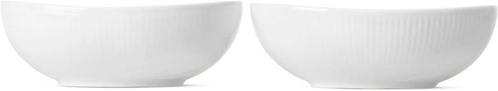 Royal Copenhagen Hvid Riflet Oval Skål 2 Stk. 37 Cl 1 Royal Copenhagen Hvid Riflet Oval Skål 2 Stk. 37 Cl