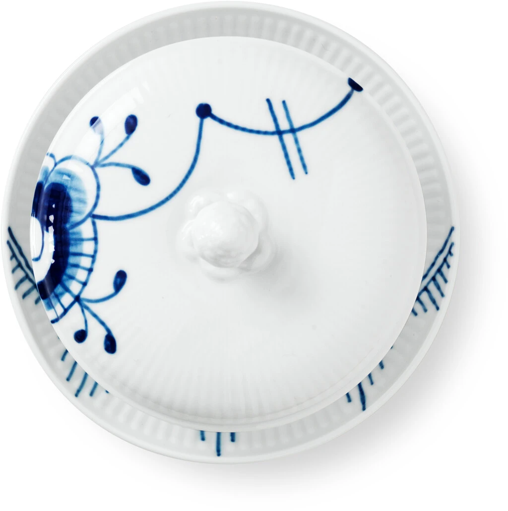 Royal Copenhagen Blå Mega Riflet Skål M. Låg & Underkop 38 Cl 4 Royal Copenhagen Blå Mega Riflet Skål M. Låg & Underkop 38 Cl - Billede 4