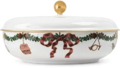 Royal Copenhagen Stjerne Riflet Jul Skål M. Låg 21 Cm