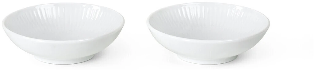 Royal Copenhagen Hvid Riflet Skål 2 Stk. 9 Cl 2 Royal Copenhagen Hvid Riflet Skål 2 Stk. 9 Cl - Billede 2