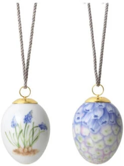 Royal Copenhagen Påskeæg 2 Stk, Perlehyacint & Perlehyacintblade