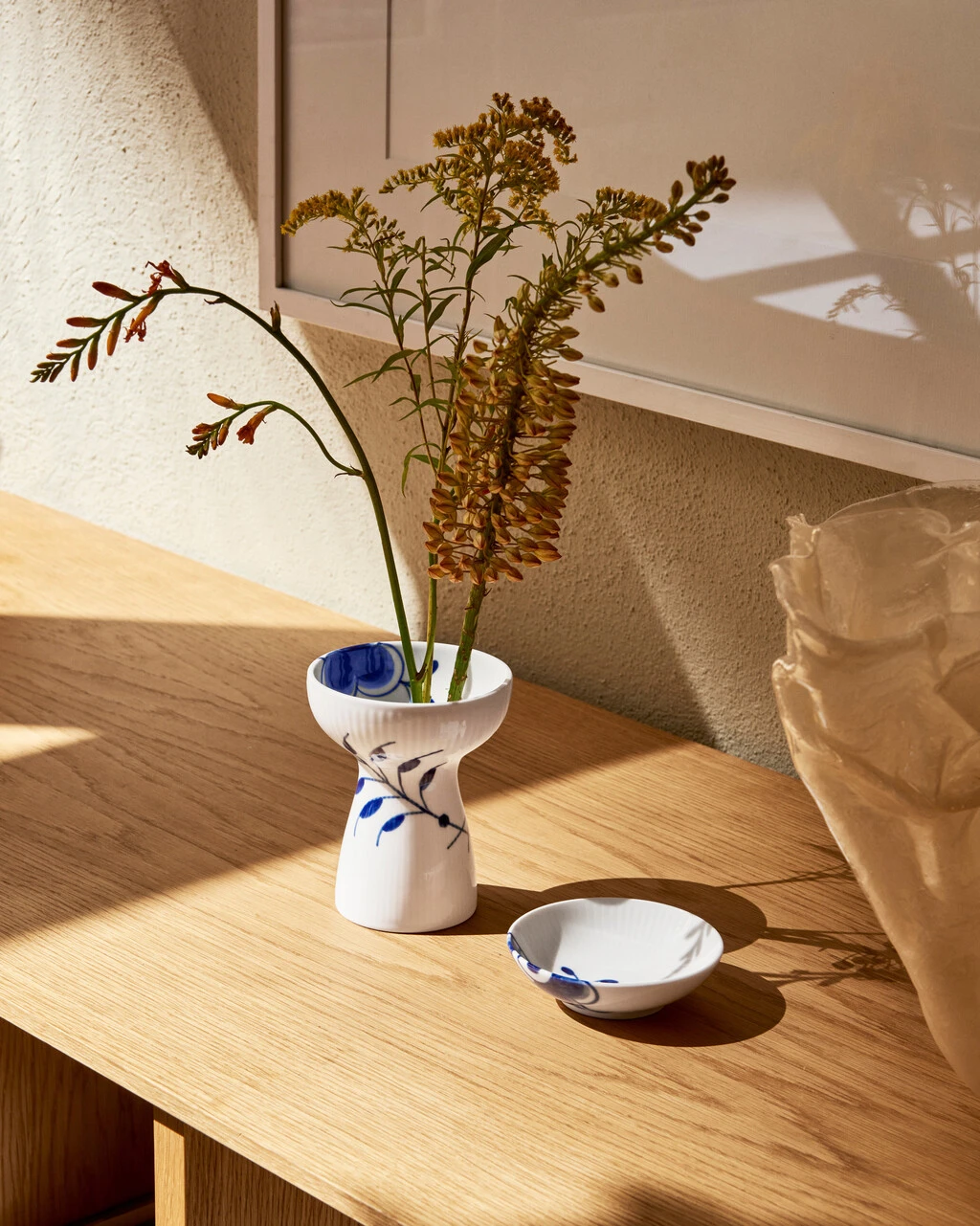 Royal Copenhagen Blå Mega Riflet Vase H11 Cm 3 Royal Copenhagen Blå Mega Riflet Vase H11 Cm - Billede 3