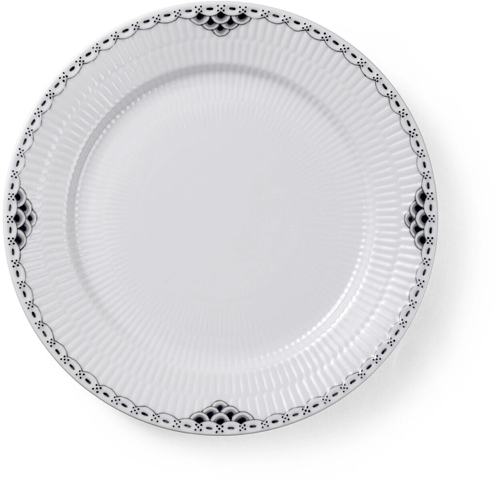 Royal Copenhagen Sort Riflet Blonde Tallerken 27 Cm 1 Royal Copenhagen Sort Riflet Blonde Tallerken 27 Cm