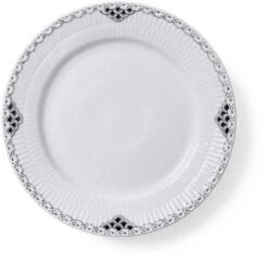 Royal Copenhagen Sort Riflet Blonde Tallerken 19 Cm