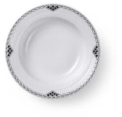 Royal Copenhagen Sort Riflet Blonde Dyb Tallerken 21 Cm