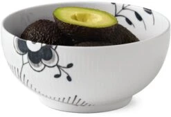 Royal Copenhagen Sort Mega Riflet Skål Ø18 Cm -Royal Copenhagen RC0042