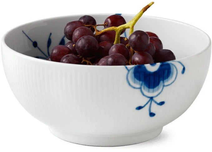 Royal Copenhagen Blå Mega Riflet Skål Ø21 Cm 3 Royal Copenhagen Blå Mega Riflet Skål Ø21 Cm - Billede 3