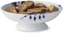 Royal Copenhagen Blå Mega Riflet Skål På Fod 17 Cm -Royal Copenhagen RC0078