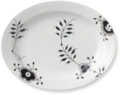 Royal Copenhagen Sort Mega Riflet Fad 36,5 Cm