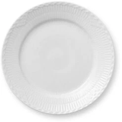 Royal Copenhagen Hvid Halvblonde Tallerken 19 Cm