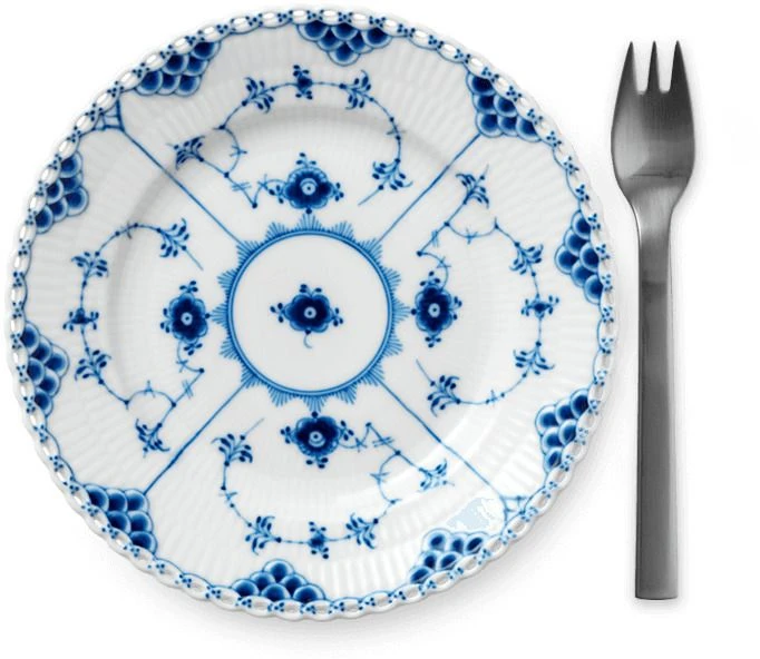 Royal Copenhagen Musselmalet Helblonde Tallerken 17 Cm