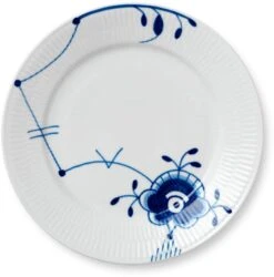 Royal Copenhagen Blå Mega Riflet Tallerken 22 Cm