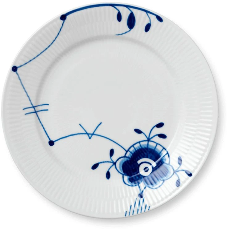 Royal Copenhagen Blå Mega Riflet Tallerken 22 Cm 1 Royal Copenhagen Blå Mega Riflet Tallerken 22 Cm