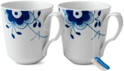 Royal Copenhagen Blå Mega Riflet Krus 2 Stk. 37 Cl -Royal Copenhagen RC0174