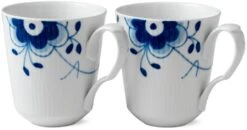 Royal Copenhagen Blå Mega Riflet Krus 2 Stk. 37 Cl