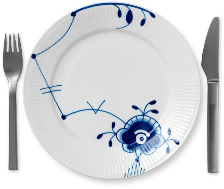 Royal Copenhagen Blå Mega Riflet Tallerken 22 Cm 2 Royal Copenhagen Blå Mega Riflet Tallerken 22 Cm - Billede 2