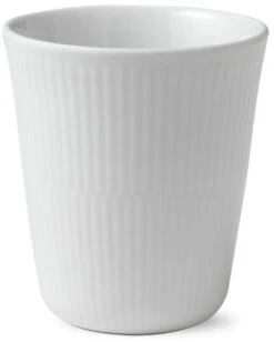 Royal Copenhagen Hvid Riflet Termokop 29 Cl