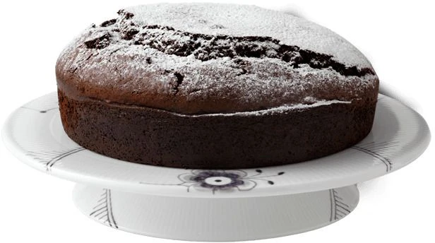 Royal Copenhagen Sort Mega Riflet Fad På Fod 32 Cm 2 Royal Copenhagen Sort Mega Riflet Fad På Fod 32 Cm - Billede 2