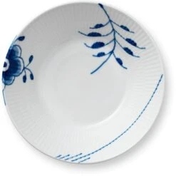 Royal Copenhagen Blå Mega Riflet Dyb Tallerken 17 Cm