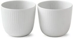 Royal Copenhagen Blå Mega Riflet Fyrfadsstage 2 Stk. H6 Cm -Royal Copenhagen RC0307