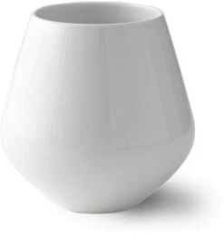 Royal Copenhagen Hvid Riflet Vase Mellem 15 Cm