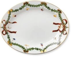 Royal Copenhagen Stjerne Riflet Jul Fad 37 Cm