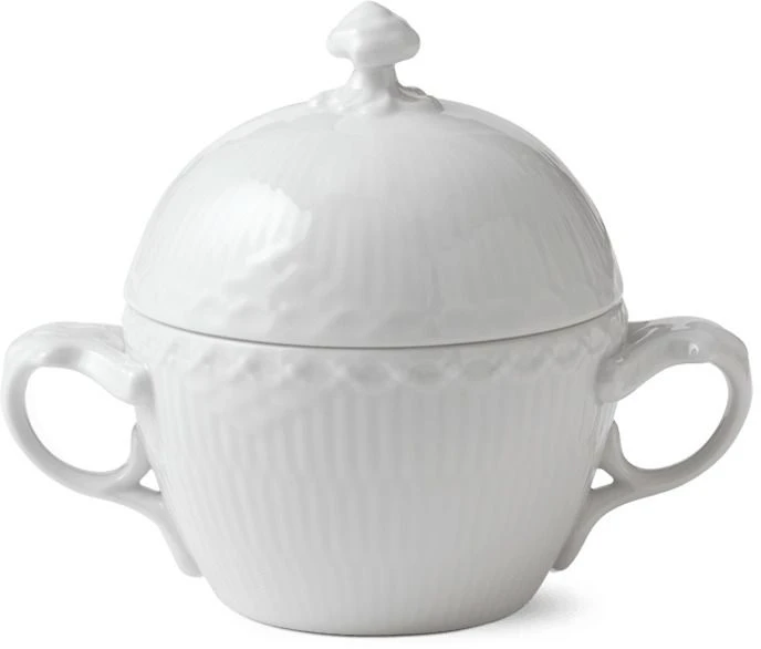 Royal Copenhagen Hvid Halvblonde Sukkerskål M. Låg 1 Royal Copenhagen Hvid Halvblonde Sukkerskål M. Låg