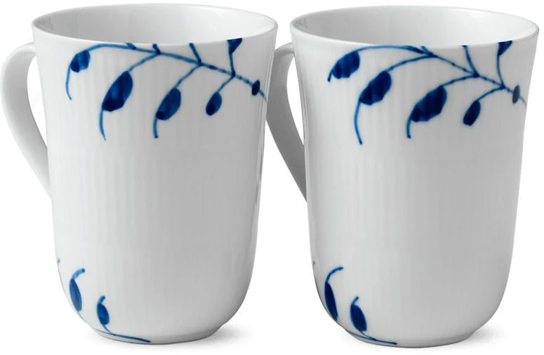 Royal Copenhagen Blå Mega Riflet Krus 2 Stk. 33 Cl 1 Royal Copenhagen Blå Mega Riflet Krus 2 Stk. 33 Cl