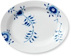 Royal Copenhagen Blå Mega Riflet Fad 36,5 Cm