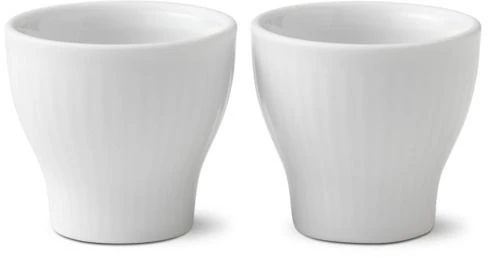 Royal Copenhagen Hvid Riflet Æggebæger 2 Stk 1 Royal Copenhagen Hvid Riflet Æggebæger 2 Stk