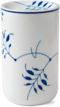 Royal Copenhagen 8 Royal Copenhagen Blå Mega Riflet Opbevaringskrukke Stor