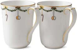 Royal Copenhagen Stjerne Riflet Jul Krus 2 Stk. 33 Cl