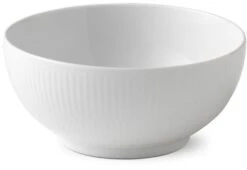Royal Copenhagen Hvid Riflet Skål Ø15 Cm