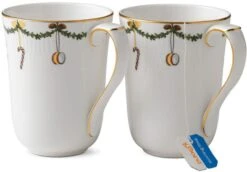 Royal Copenhagen Stjerne Riflet Jul Krus 2 Stk. 33 Cl 7 Royal Copenhagen Stjerne Riflet Jul Krus 2 Stk. 33 Cl -Royal Copenhagen RC0472
