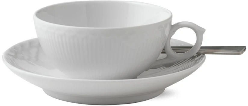 Royal Copenhagen Hvid Halvblonde Kop M. Underkop 20 Cl 2 Royal Copenhagen Hvid Halvblonde Kop M. Underkop 20 Cl - Billede 2