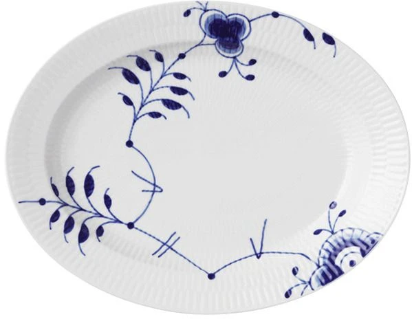 Royal Copenhagen Blå Mega Riflet Fad 30,5 Cm 1 Royal Copenhagen Blå Mega Riflet Fad 30,5 Cm