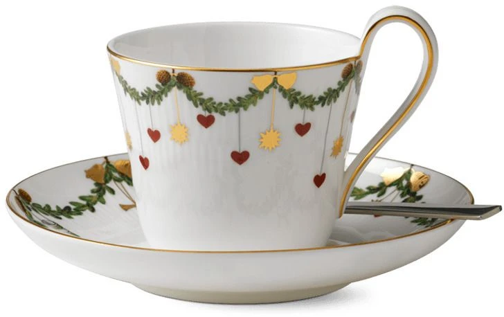 Royal Copenhagen Stjerne Riflet Jul Højhankskop M. Underkop 24 Cl 3 Royal Copenhagen Stjerne Riflet Jul Højhankskop M. Underkop 24 Cl - Billede 3