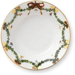 Royal Copenhagen Stjerne Riflet Jul Dyb Tallerken 17 Cm