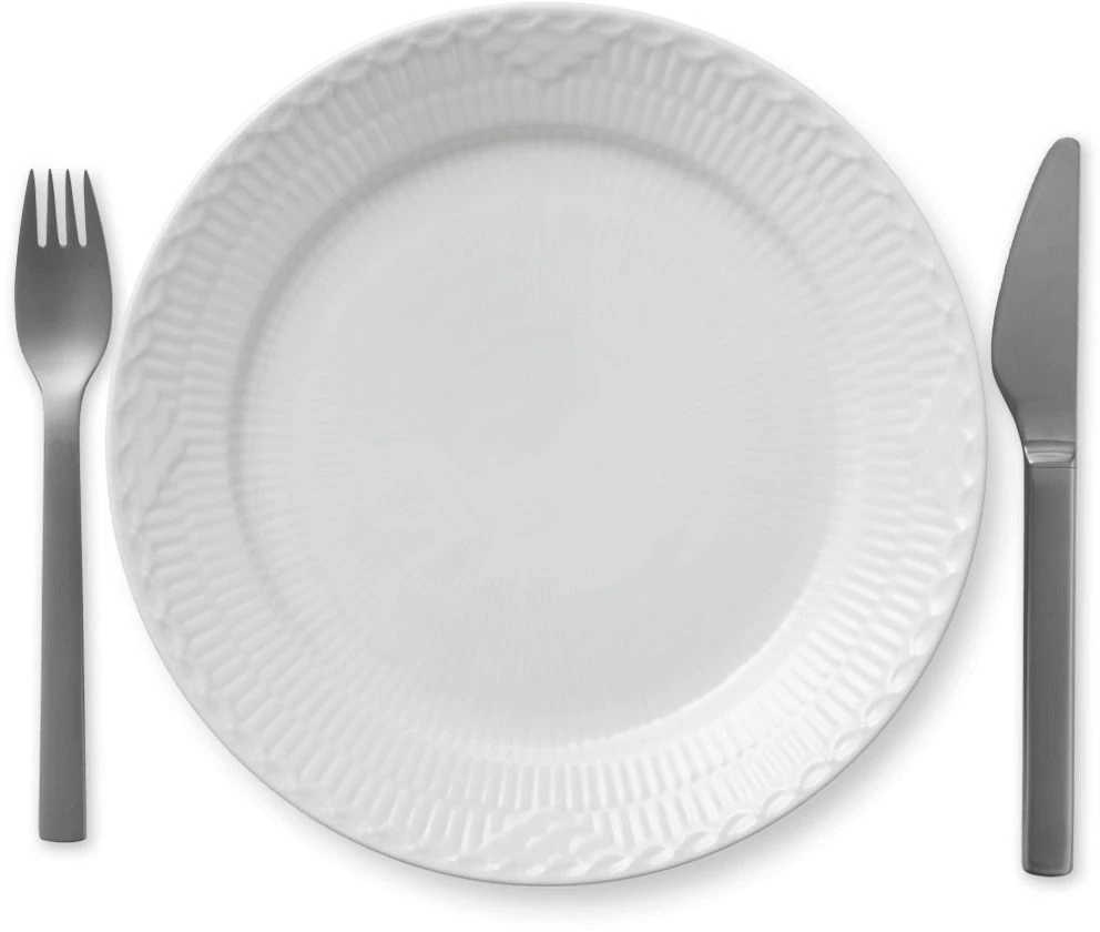 Royal Copenhagen Hvid Halvblonde Tallerken 25 Cm 2 Royal Copenhagen Hvid Halvblonde Tallerken 25 Cm - Billede 2